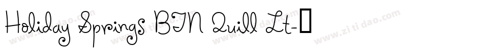 Holiday Springs BTN Quill Lt字体转换